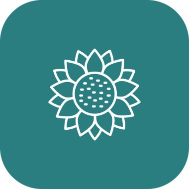 güzel ayçiçeği vektör simgesi