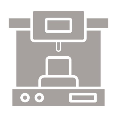 3d Yazıcı Web simgesi, vektör illüstrasyonu