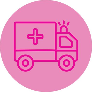 Ambulans simgesinin vektör çizimi