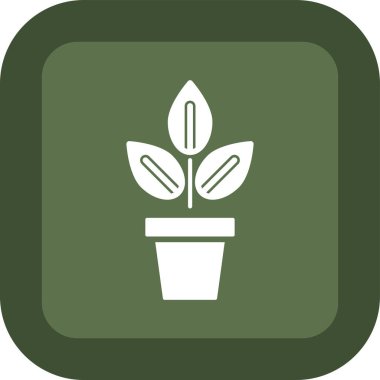 Bitki simgesinin vektör illüstrasyonu