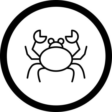 Yengeç simgesinin vektör illüstrasyonu