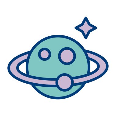 Yabancı galaksi ikonu vektör illüstrasyonu