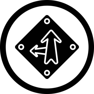 Bir trafik işaretinin vektör illüstrasyonu