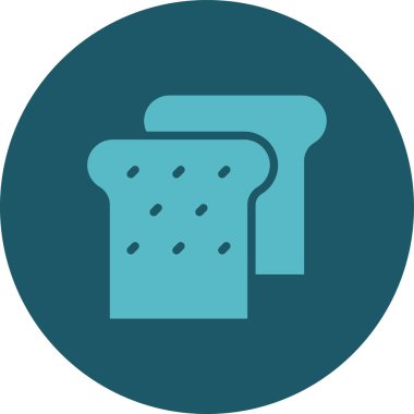 Ekmek. Web simgesi basit illüstrasyon