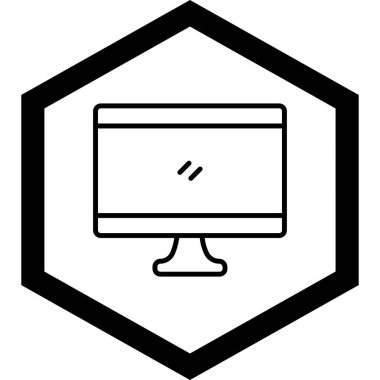 Bilgisayar. Web simgesi basit tasarım