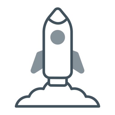 roket ikonu vektör illüstrasyonu