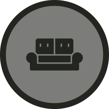 kanepe simgesi, vektör illüstrasyonu