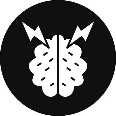 Beyin. Web simgesi basit illüstrasyon