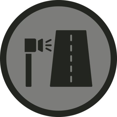 yol simgesi vektör illüstrasyonu