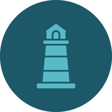 güzel deniz feneri vektör simgesi