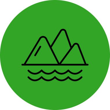 güzel dağ vektör çizgisi simgesi