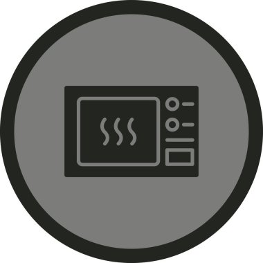 Modern b 'nin vektör çizimi fırın simgesinden yoksun