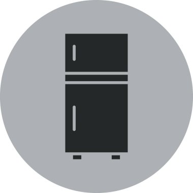 Buzdolabı. Web simgesi vektör illüstrasyonu