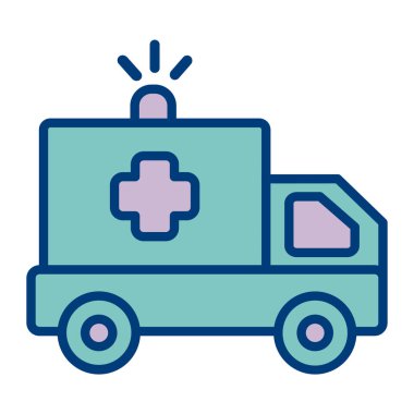 Ambulans arabası tıbbi simgesi