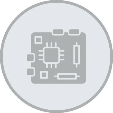 Cpu simgesi, modern vektör illüstrasyon tasarımı