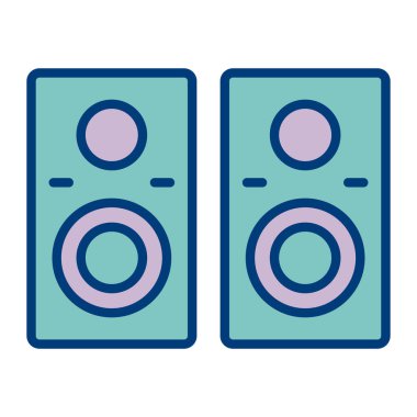 Ses. Web simgesi basit illüstrasyon