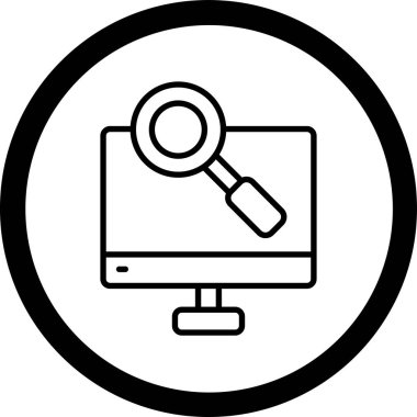 Bilgisayar. Web simgesi vektör illüstrasyonu