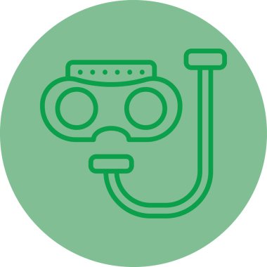 Vr Gözlük simgesi, vektör illüstrasyonu