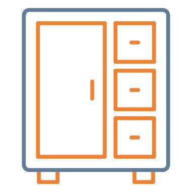 Dolap. Web simgesi basit illüstrasyon