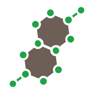 Kimyasal yapı ikonu vektör çizimi