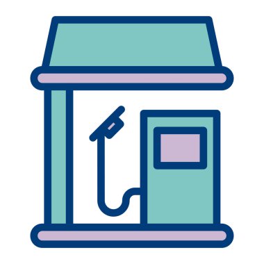 benzinlik ikonu vektör çizimi tasarımı