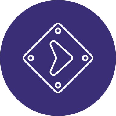 vektör yol simgesi illüstrasyonu