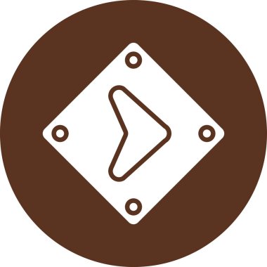 Yol işareti simgesinin vektör illüstrasyonu