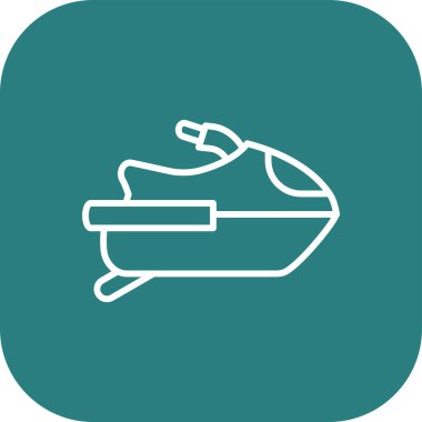Benzersiz jet ski vektör simgesi