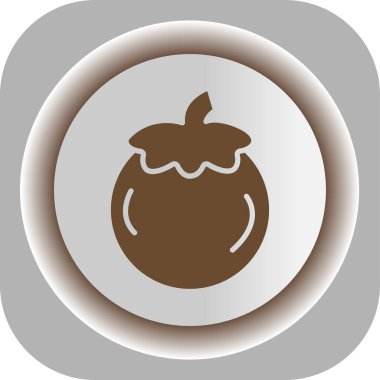 Eşsiz Elma Vektörü Kabartma Simgesi