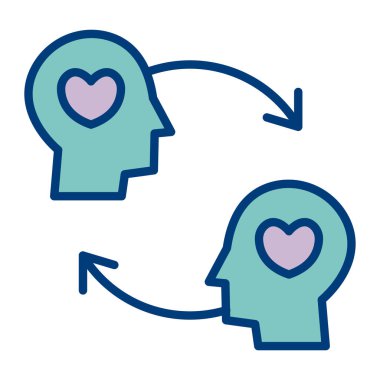 Aşk kalp ikonu vektör illüstrasyonu