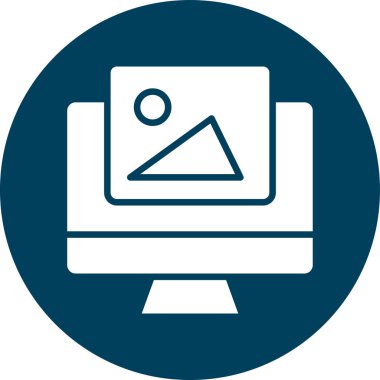 bilgisayar ekranı simgesi. vektör illüstrasyonu