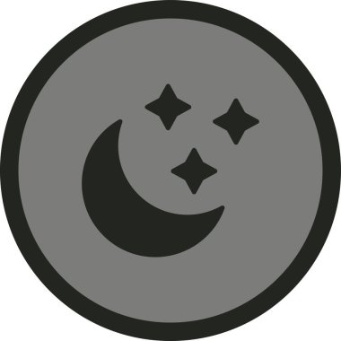 Ay ikonu vektör illüstrasyonu