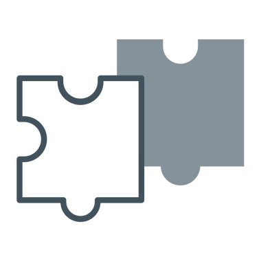 yapboz parçaları simgesi, vektör