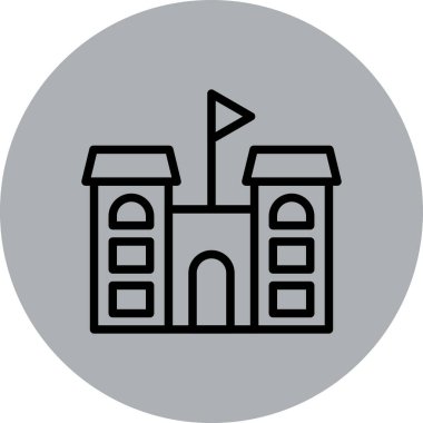 Modern yapı çizgisi simgesinin vektör illüstrasyonu