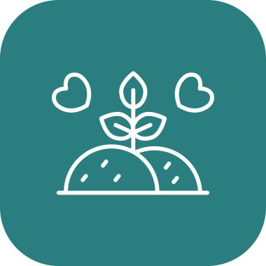 Çiçek simgesinin vektör illüstrasyonu