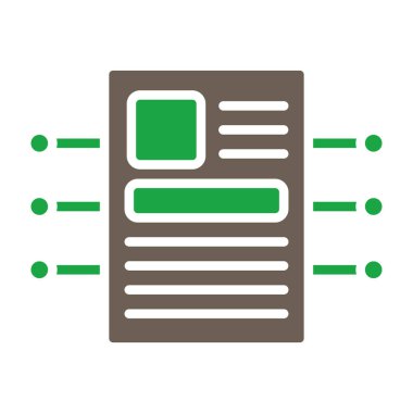 gazete ve ortam simgesi, vektör illüstrasyonu