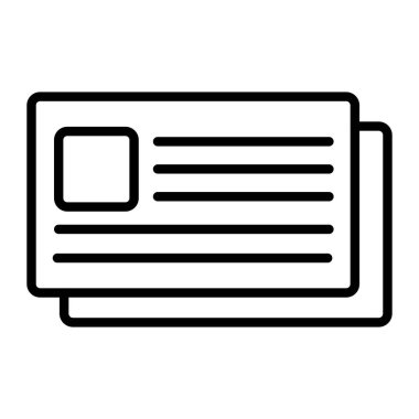 Gazete çizgisi ikonu, gazete ve gazete, gazete işareti, beyaz arkaplanda izole edilmiş vektör çizimi. doğrusal biçim simgesi, 10 eps.