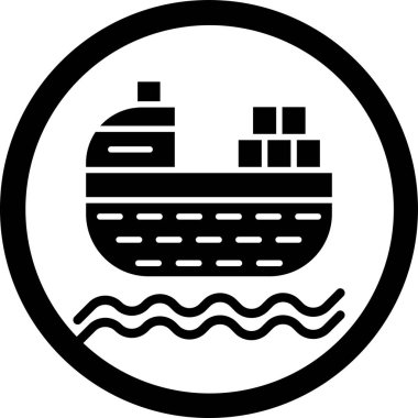 Gemi simgesi vektör illüstrasyonu