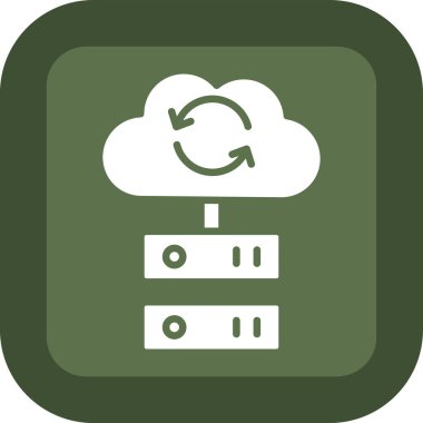 Bulut hesaplama simgesi vektör illüstrasyonu