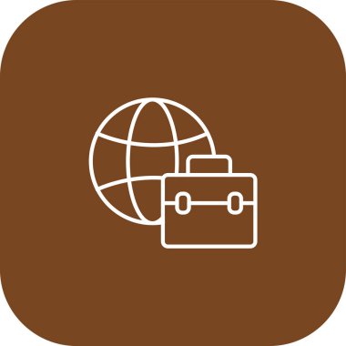 dünya seyahat simgesi, vektör illüstrasyonu