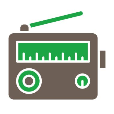 radyo alıcısı simgesi, vektör illüstrasyonu