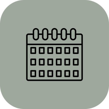 Takvim Simgesi Soyut Arka Gruplamada İzole Edildi