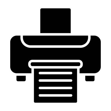 Yazıcı simgesi vektör illüstrasyonu
