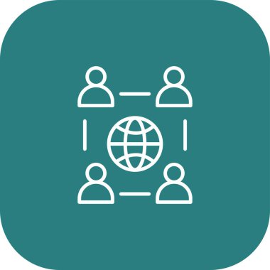 Küre ile insanların vektör resmedilmesi