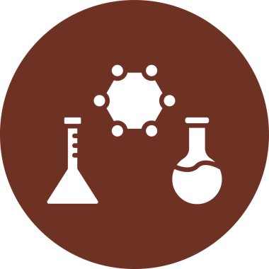 Bir kimyasal şişe simgesinin vektör çizimi