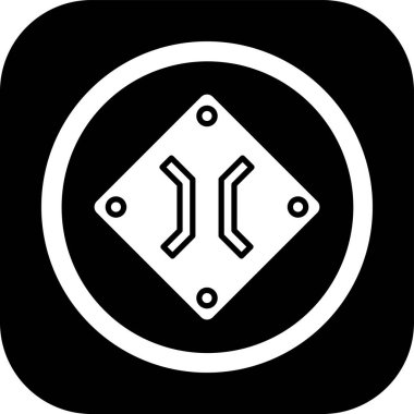 Dar Köprü Öndeki simge, vektör illüstrasyonu