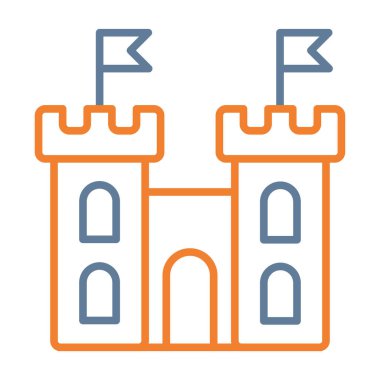 Şato. Web simgesi basit tasarım