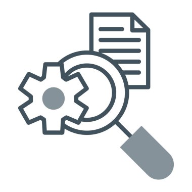 Arama motoru pazarlama hattı ve simgesi, arama ve seo optimizasyonu, arama motoru vektör grafikleri, doğrusal işaret, beyaz arkaplan, eps 10