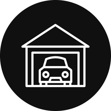 Araba simgesinin vektör illüstrasyonu