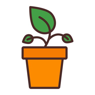Pot bitki vektör simgesi